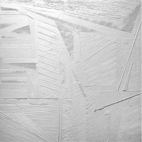 Le travail d' O.MERIJON s'assimile au miroir; les toiles renvoient le spectateur à sa mémoire, à sa continuité, à ses chimères, à son image, à sa lumière-merijon-texte-white